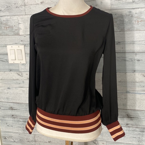 SCOTCH & SODA MADISON SCOTCH SHEER BLACK TOP - Picture 2 of 10